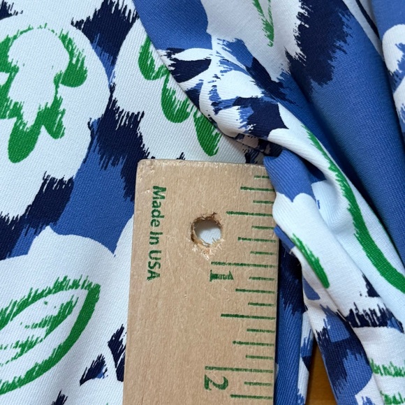 Talbots Blue and Green Floral Dress Size Large EUC - Picture 8 of 9